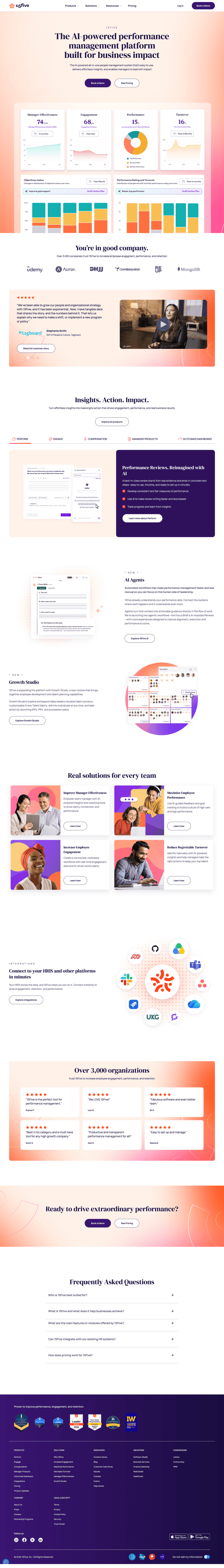 15five landing page website preview