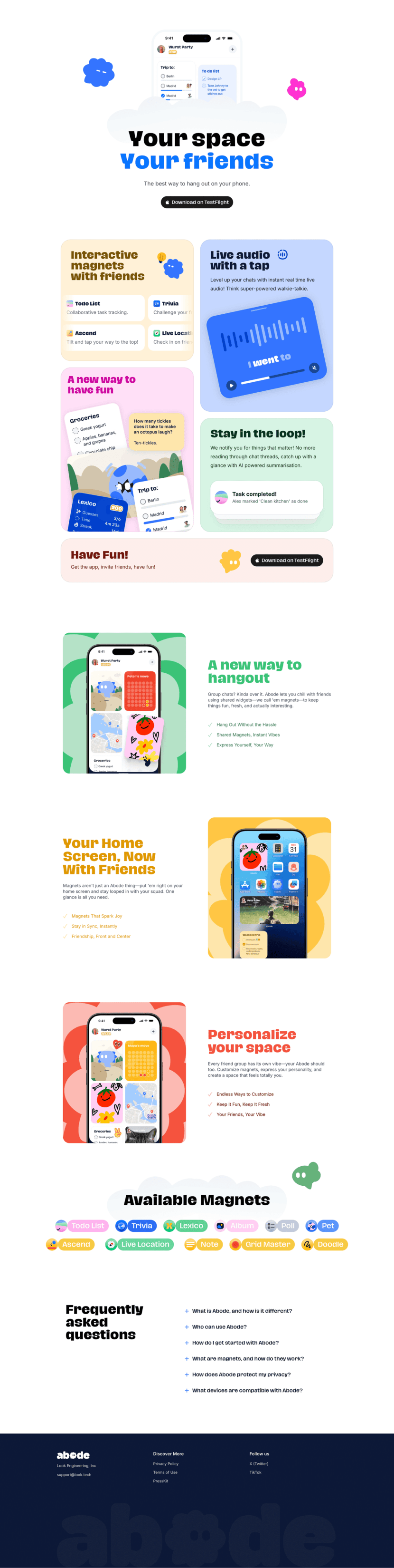 Abode landing page website preview