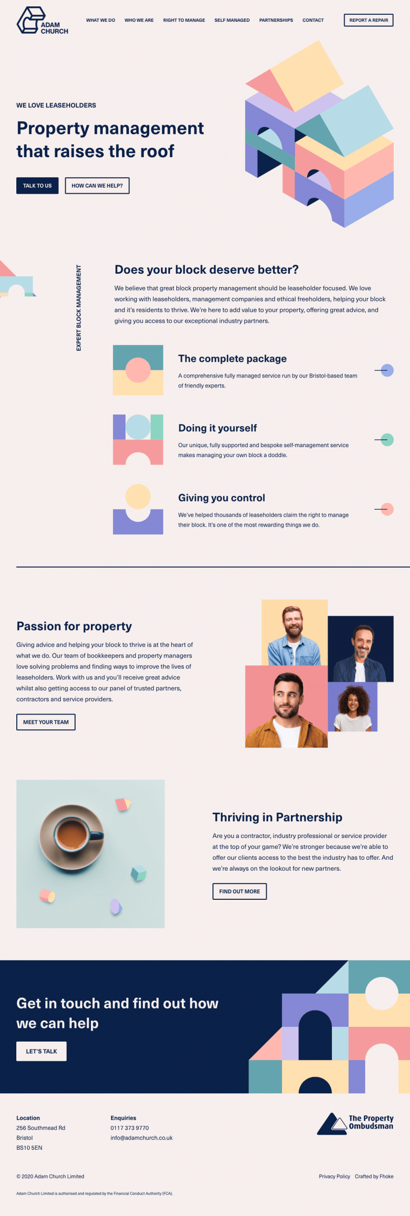 Adam Church landing page website preview