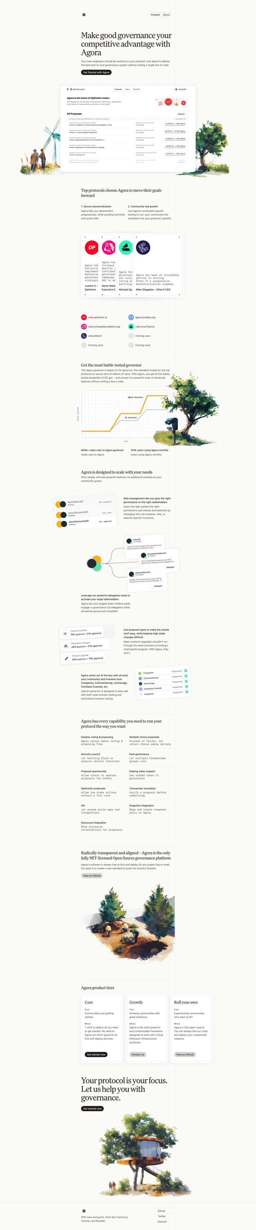 Agora landing page website preview