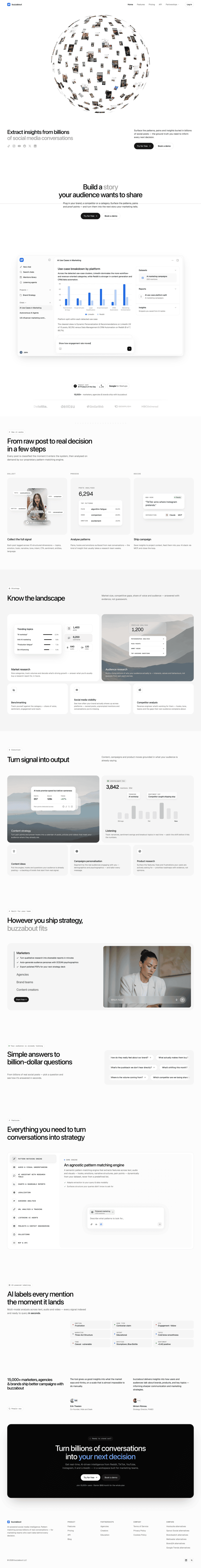 Buzzabout landing page website preview