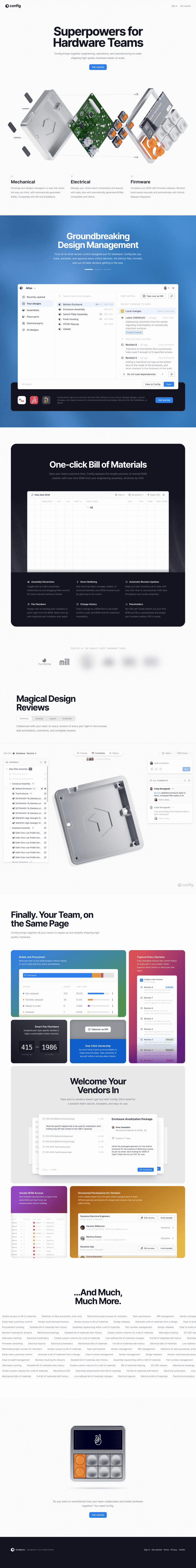 Config landing page website preview