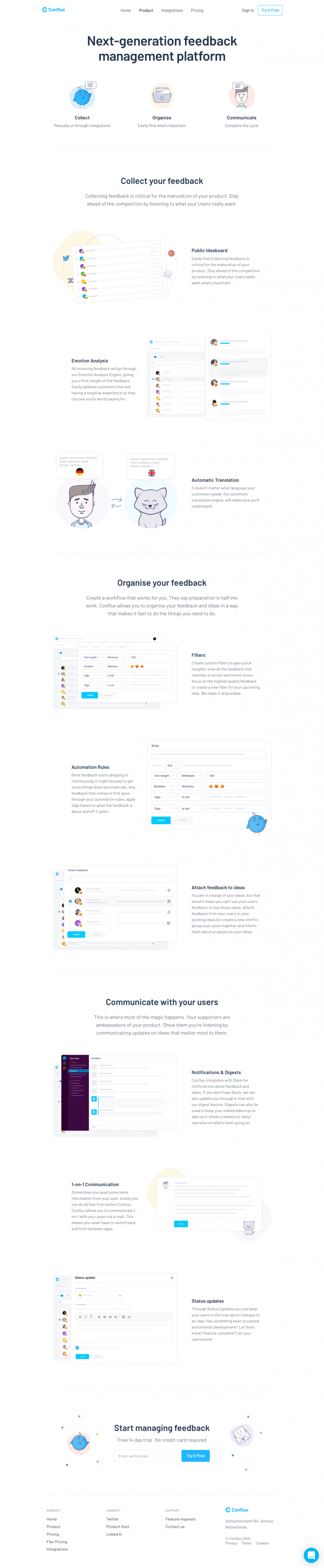 Conflux features website preview