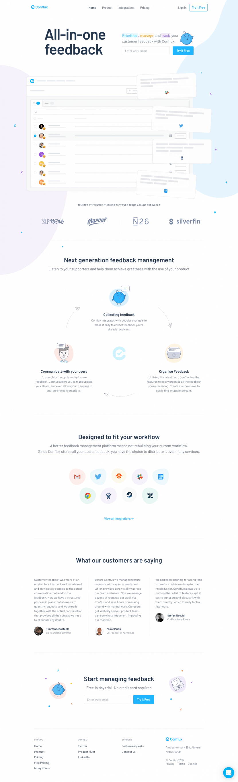 Conflux landing page website preview