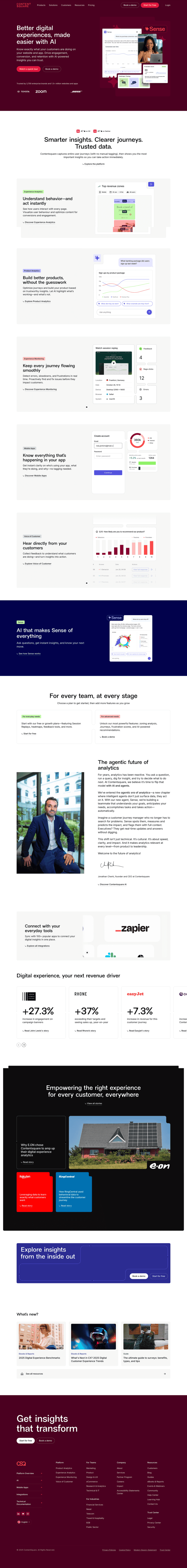 Content Square landing page website preview