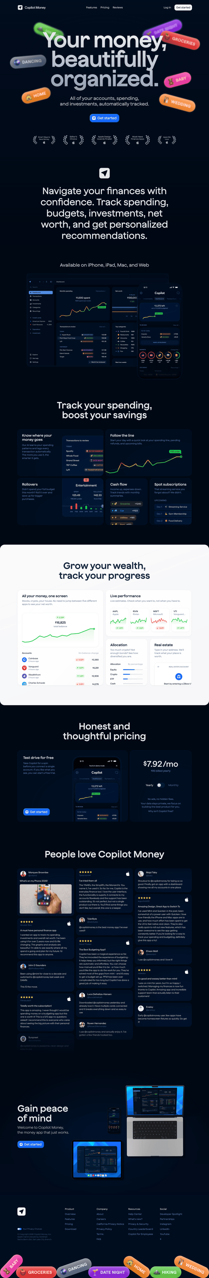 Copilot landing page website preview