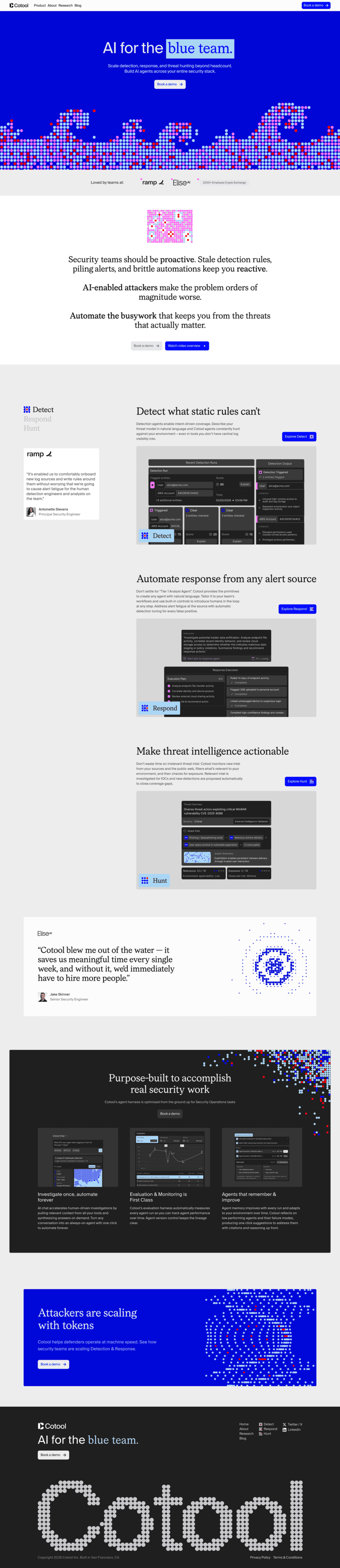 Cotool landing page website preview