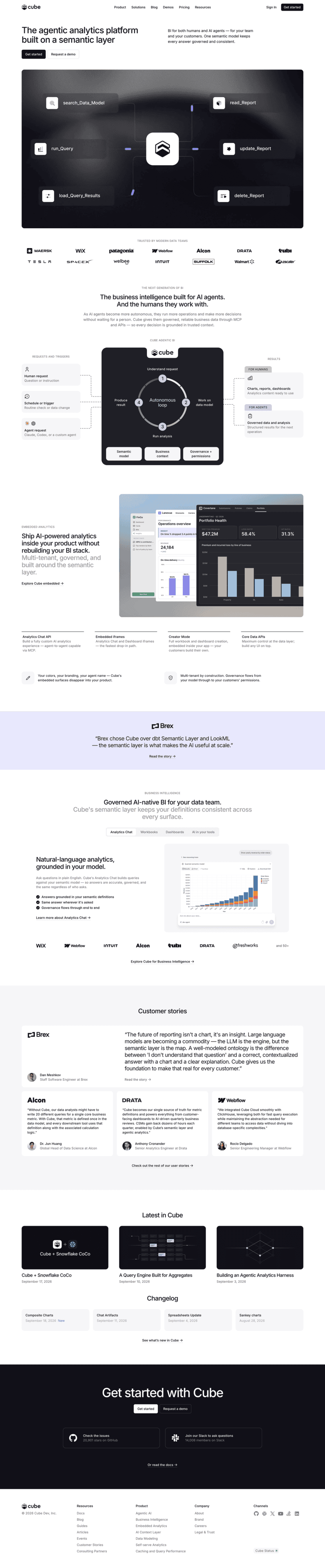 Cube landing page website preview