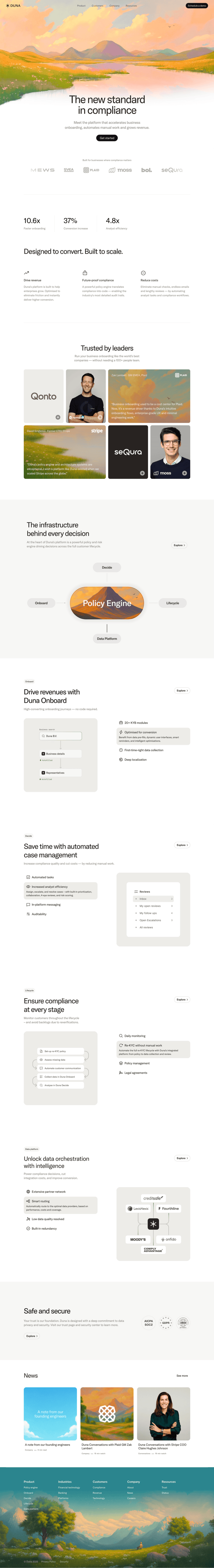Duna landing page website preview