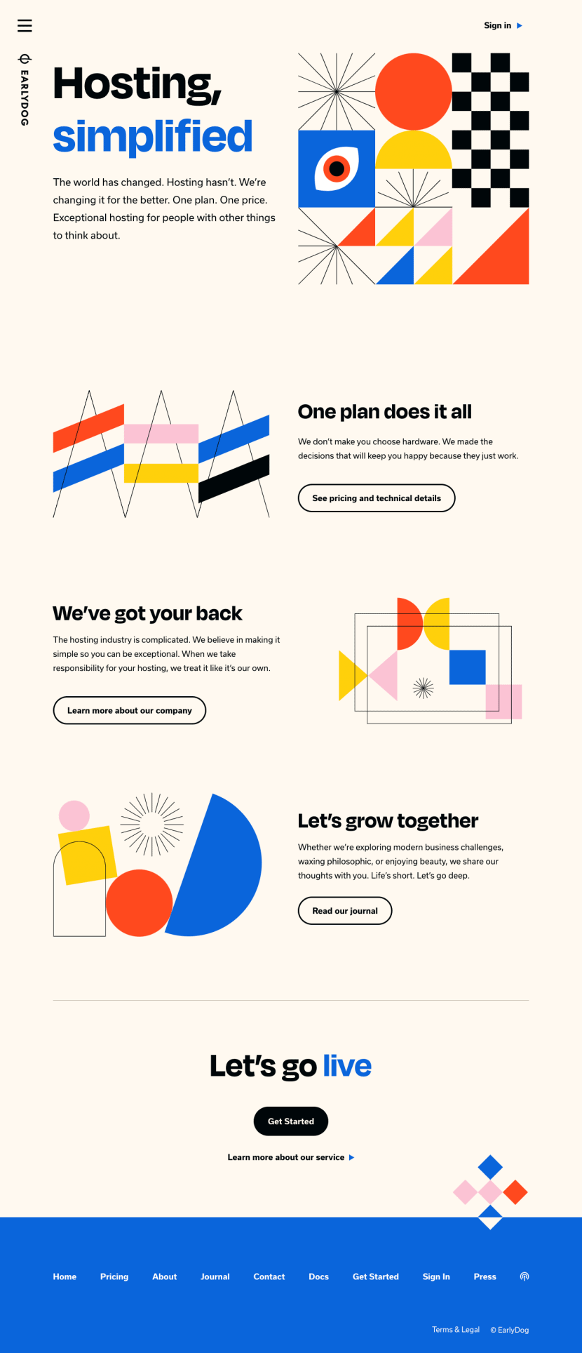 EarlyDog landing page website preview
