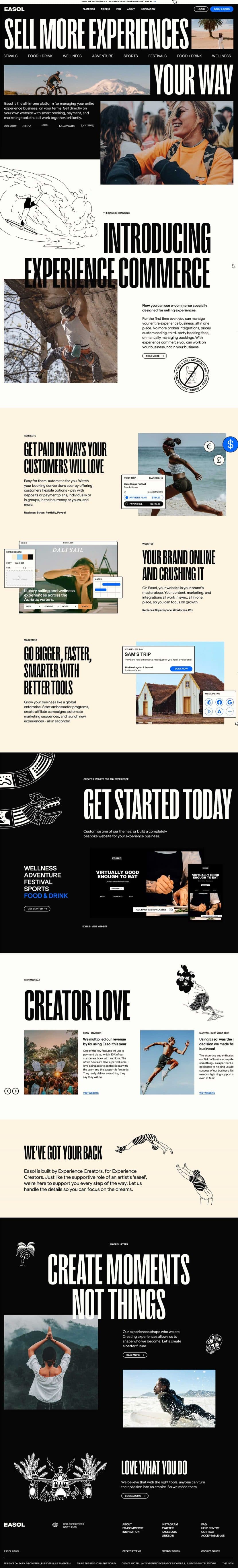 Easol landing page website preview