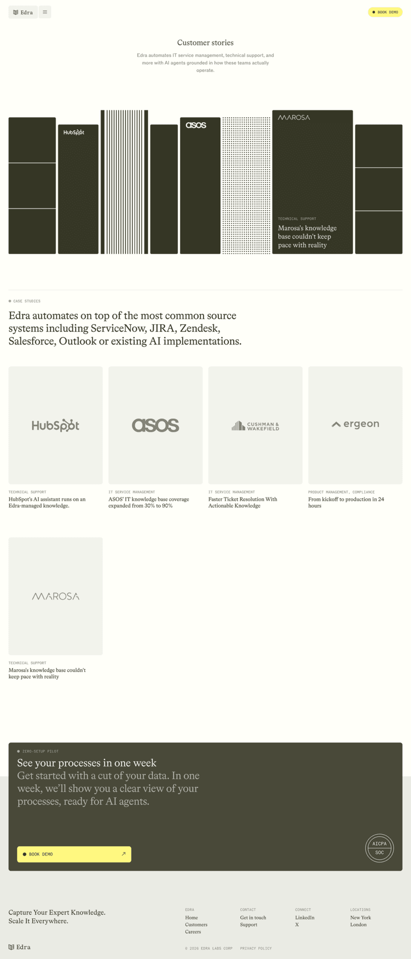 Edra testimonials website preview
