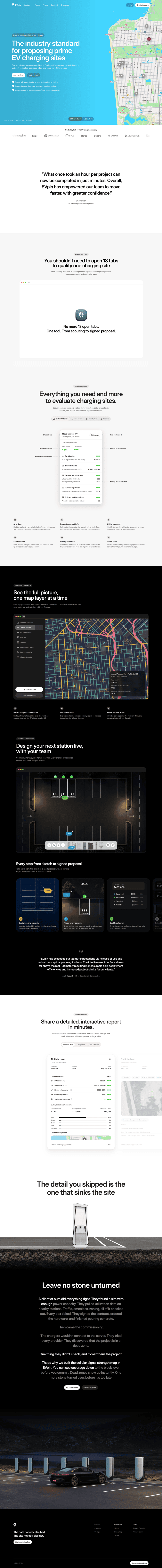 EVpin landing page website preview