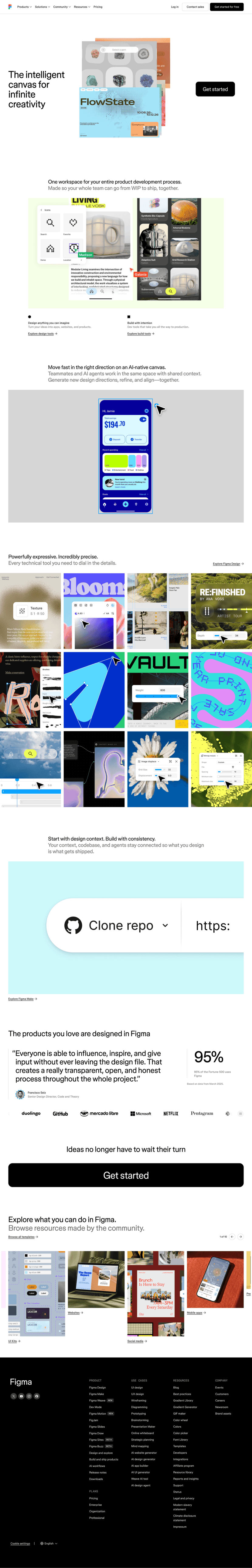 Figma landing page website preview