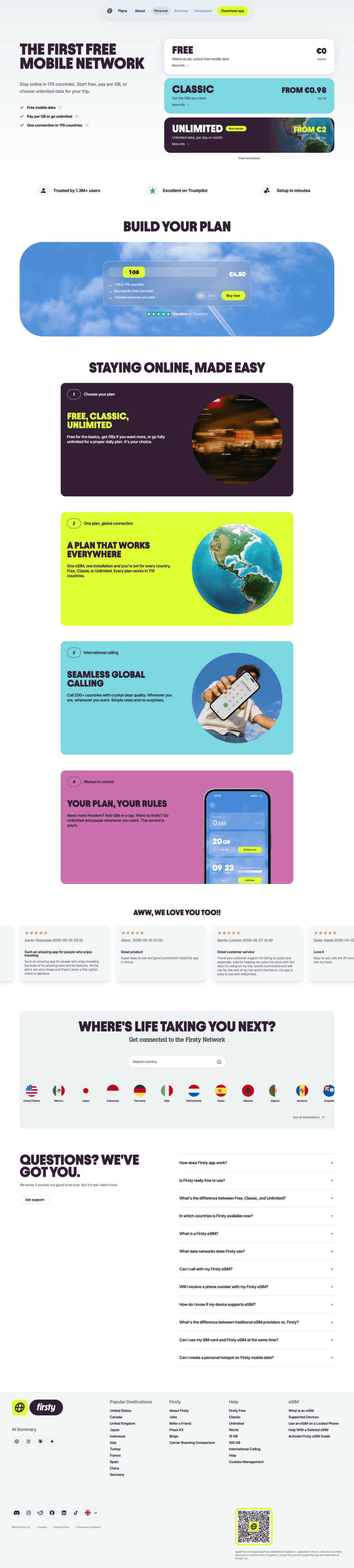 Firsty landing page website preview