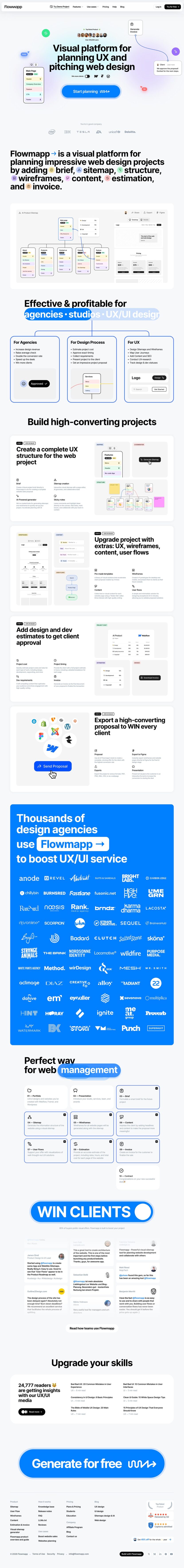FlowMapp landing page website preview