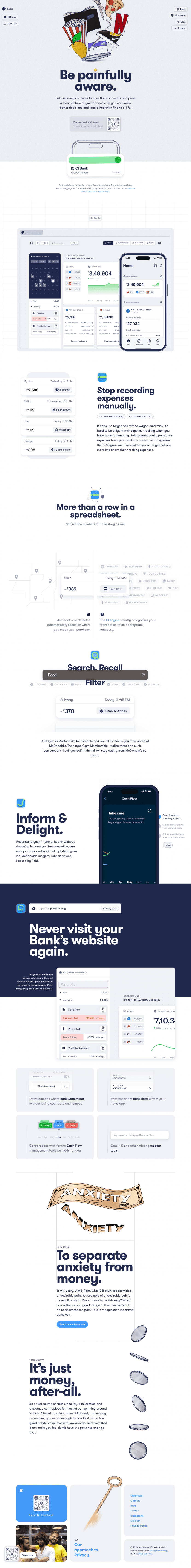 Fold landing page website preview