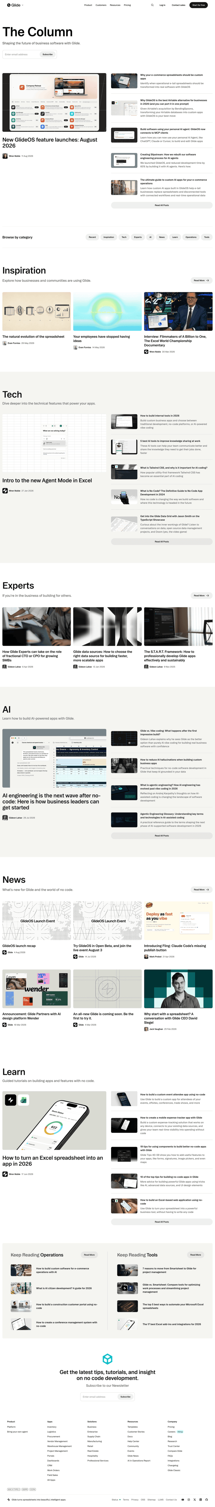 Glide blog full-page website screenshot