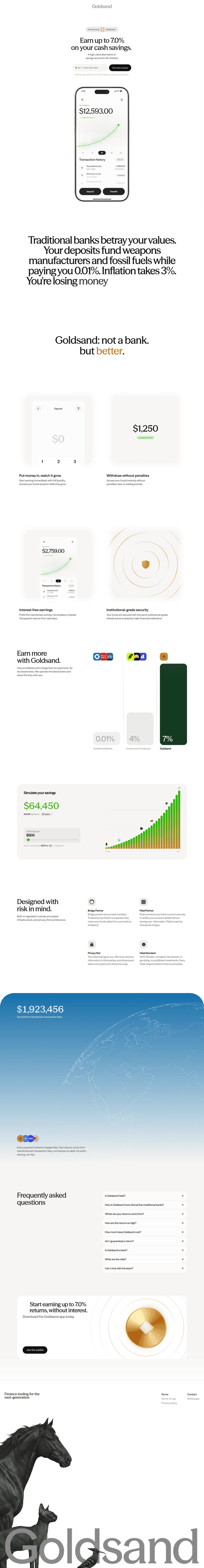 Goldsand landing page website preview