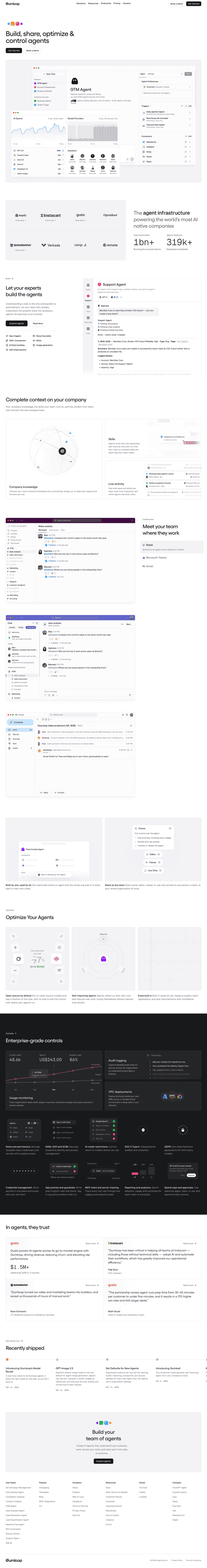 Gumloop landing page website preview