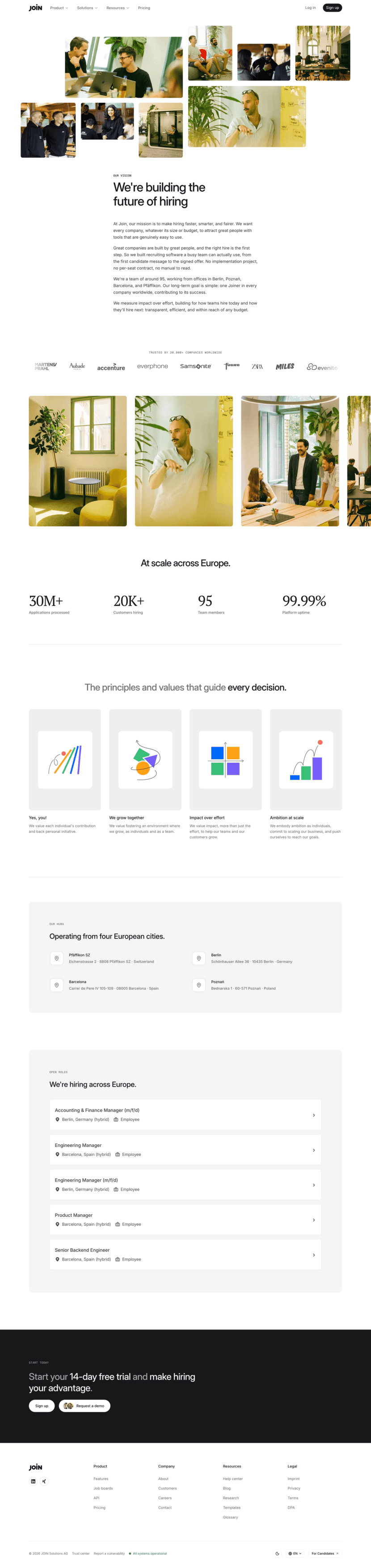 Join about us website preview