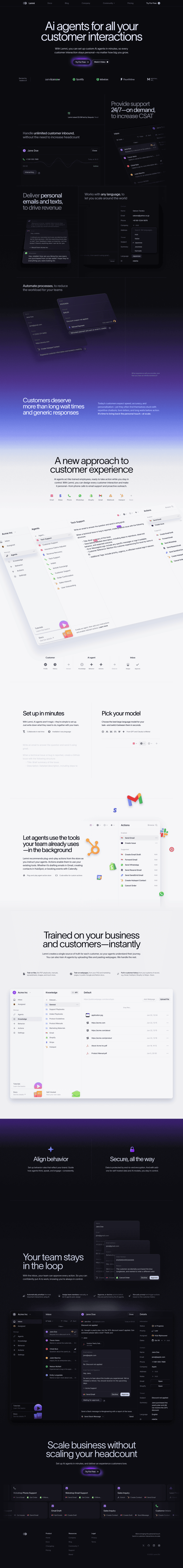 Lemni landing page website preview