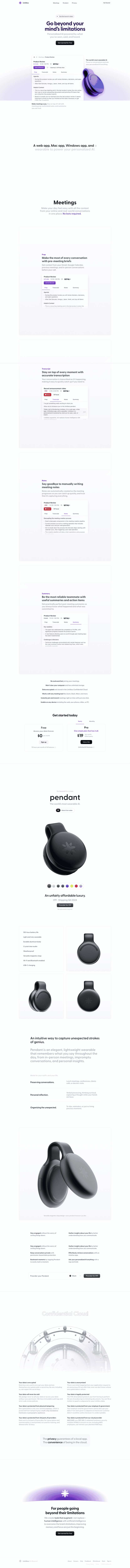 Limitless landing page full-page website screenshot