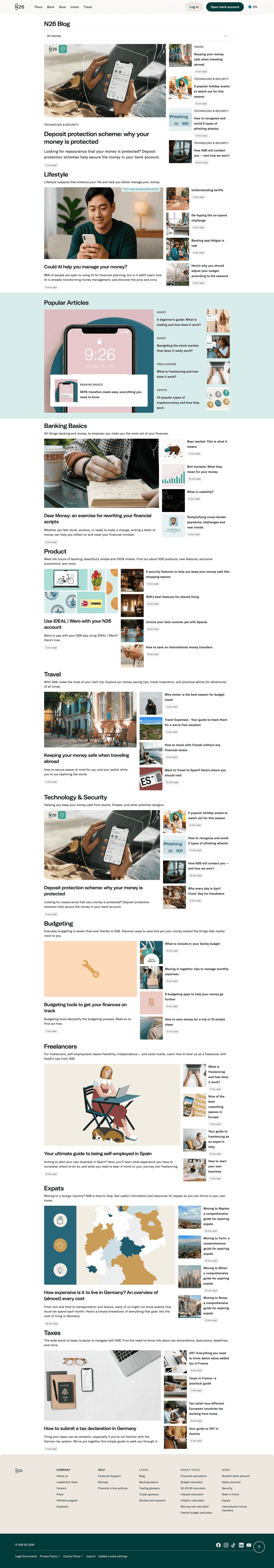 N26 blog website preview