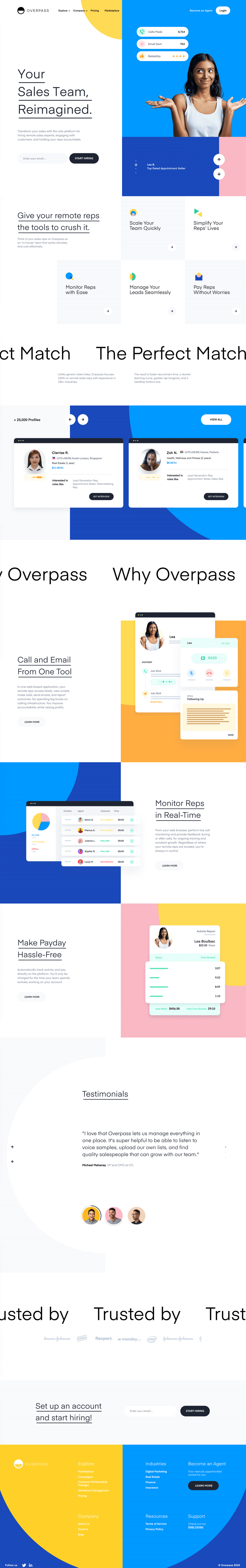 Overpass landing page website preview