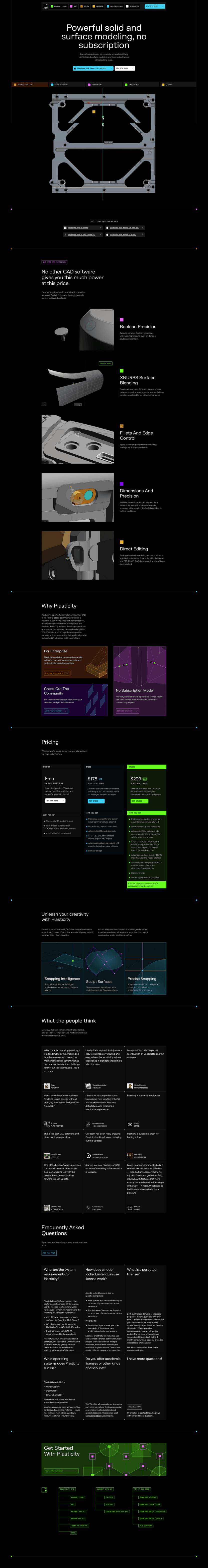 Plasticity landing page website preview
