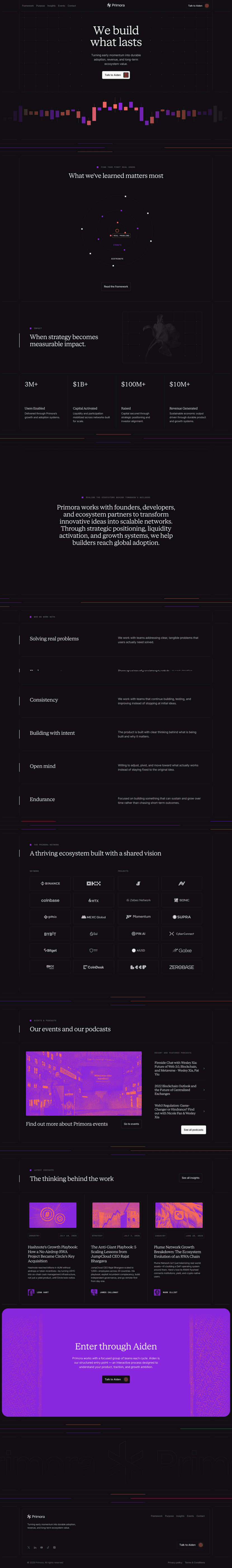 Primora landing page website preview