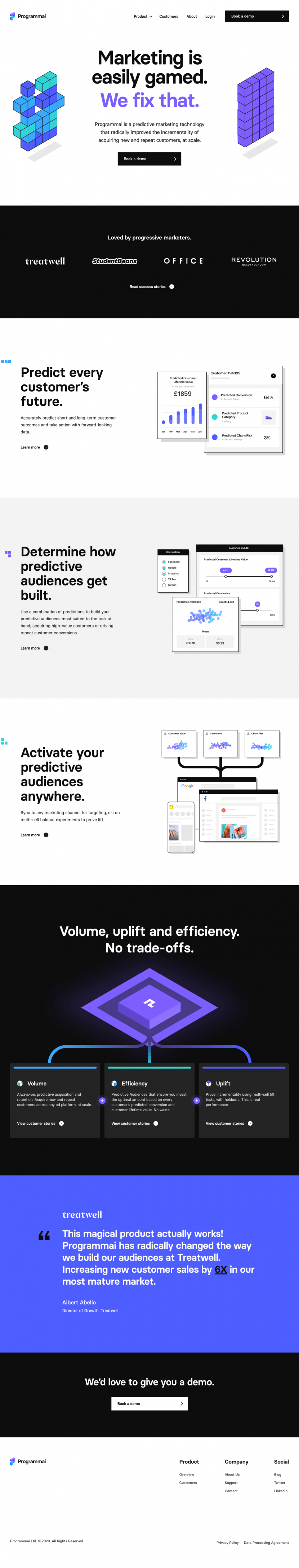 Programmai landing page website preview