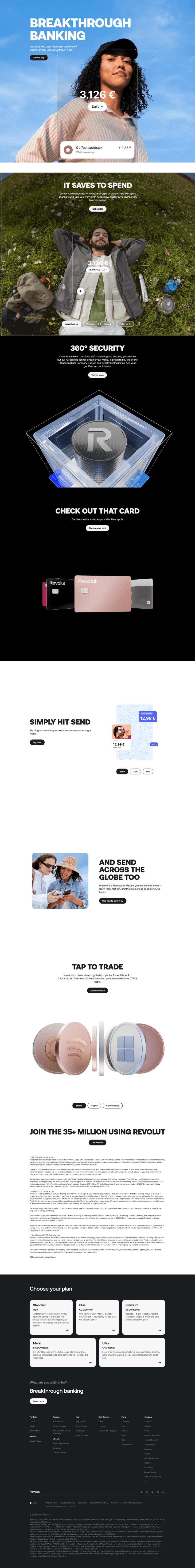 Revolut landing page website preview