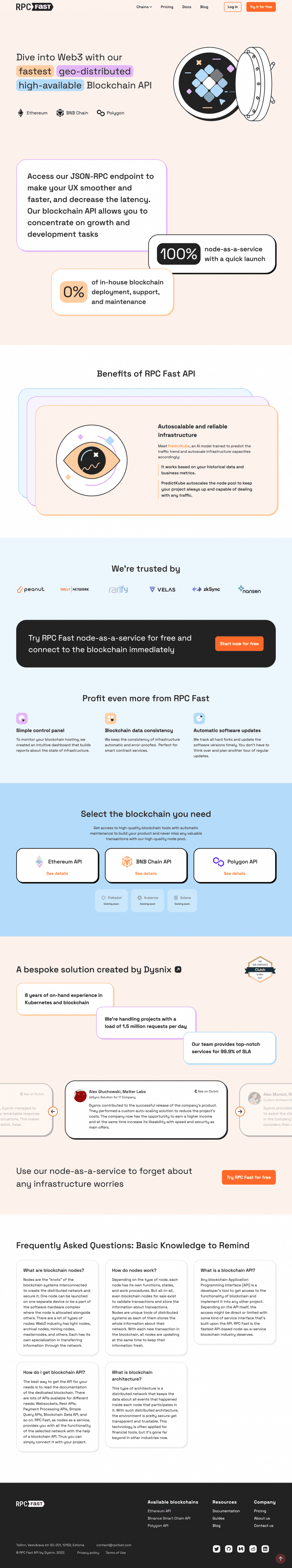 RPC Fast landing page website preview