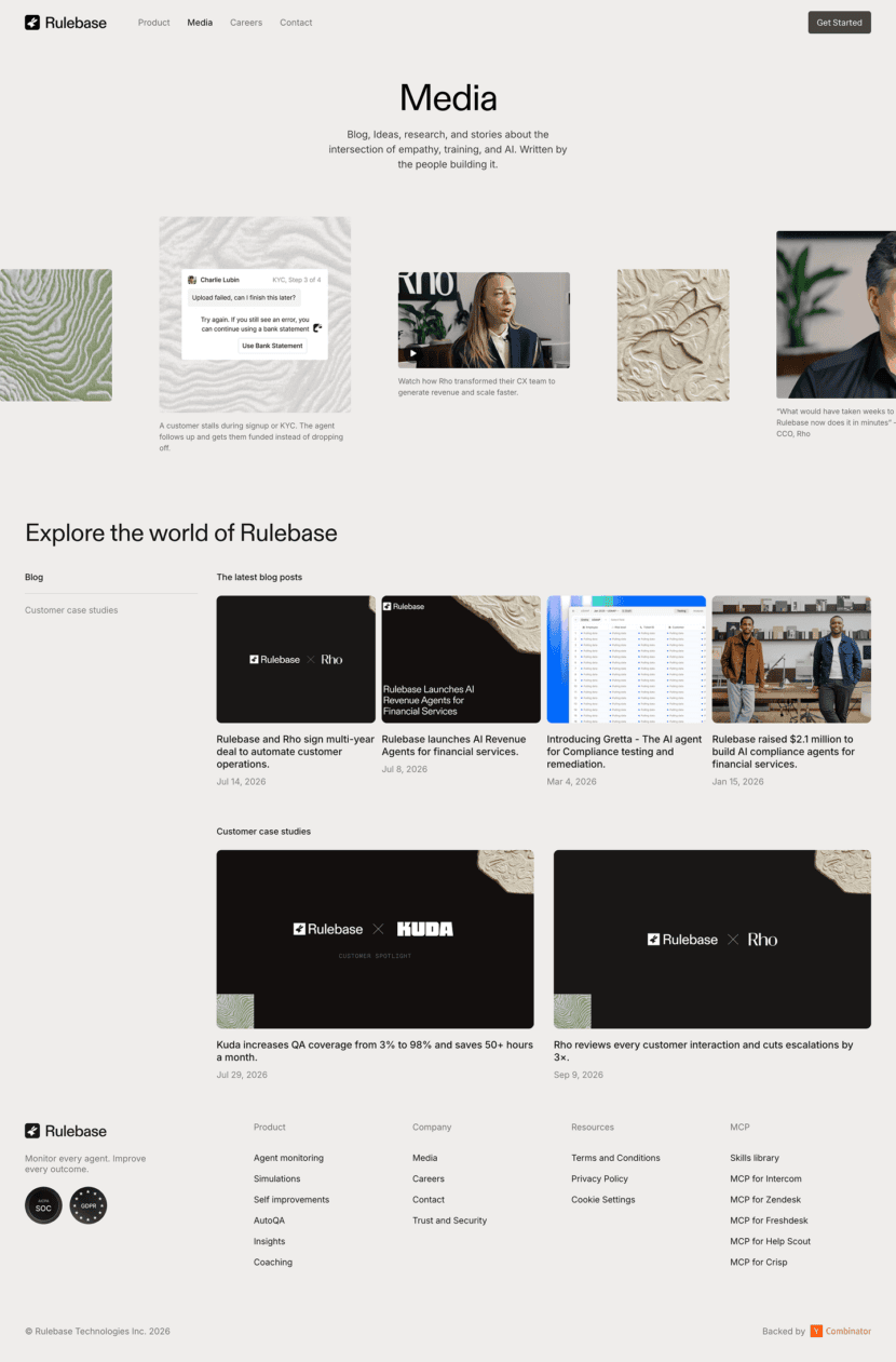 Rulebase blog full-page website screenshot