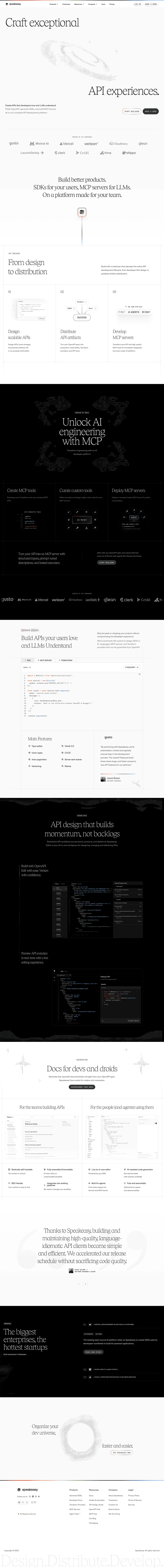 Speakeasy landing page website preview