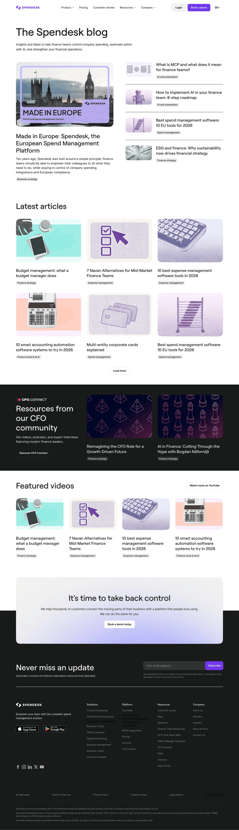 Spendesk blog website preview
