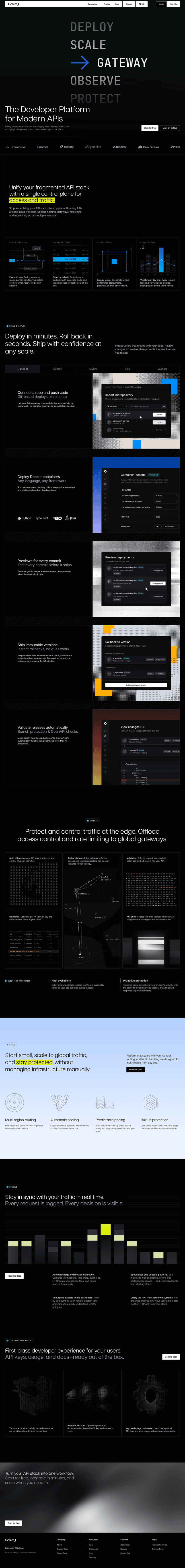 Unkey landing page website preview