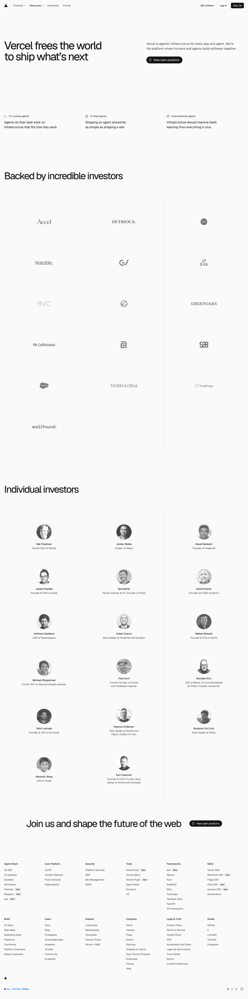 Vercel about us full-page website screenshot