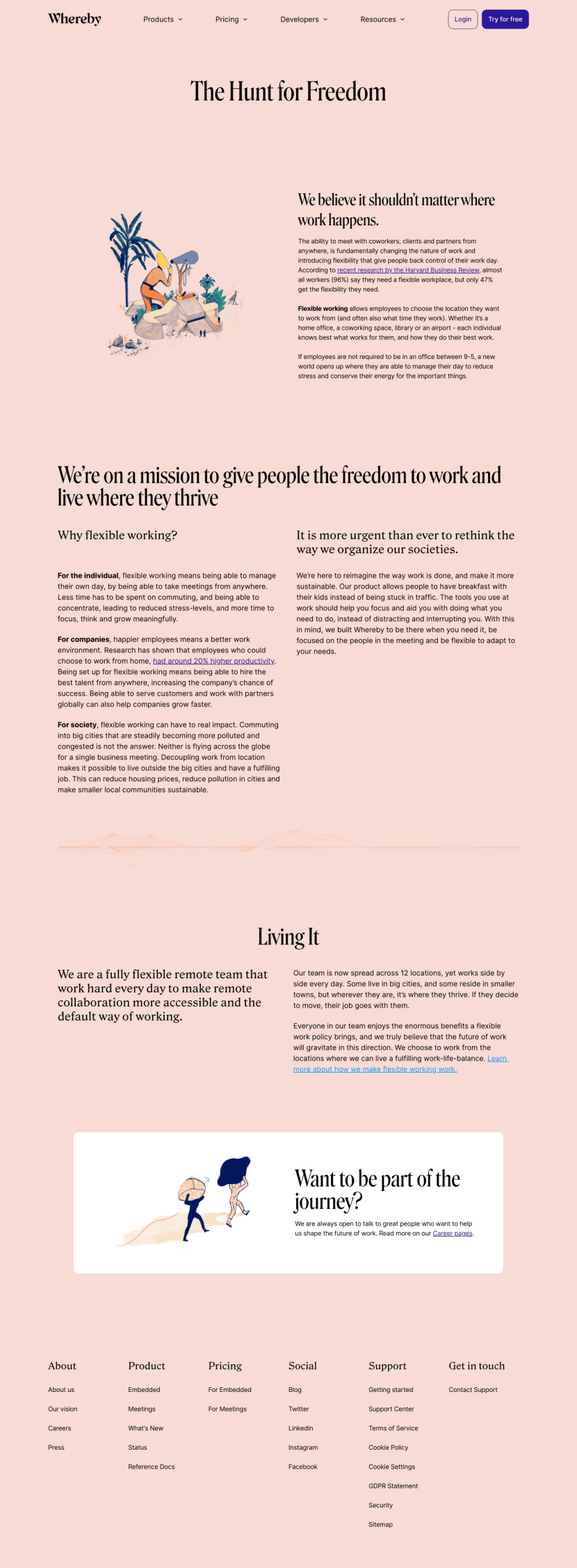 Whereby about us website preview