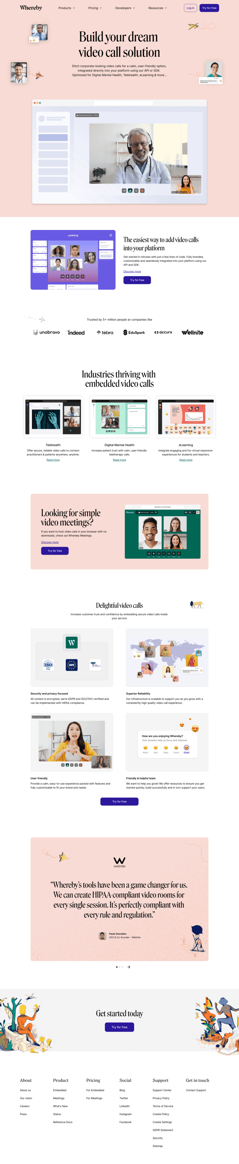 Whereby landing page website preview